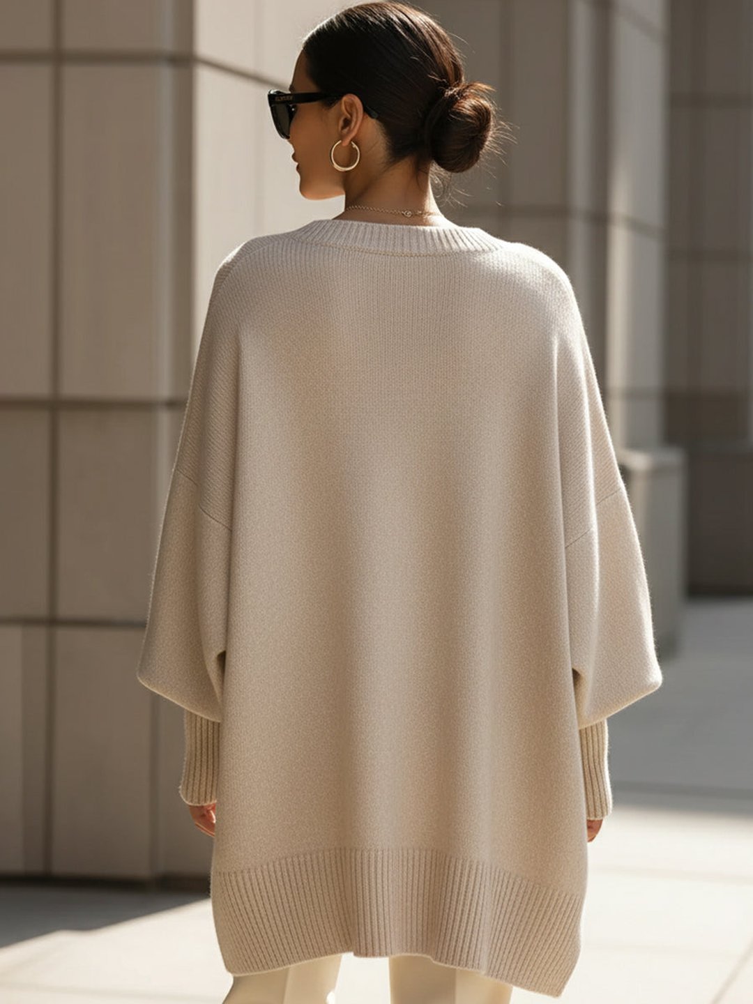Rosalba | Oversized Draped Wide-Neck Sweater