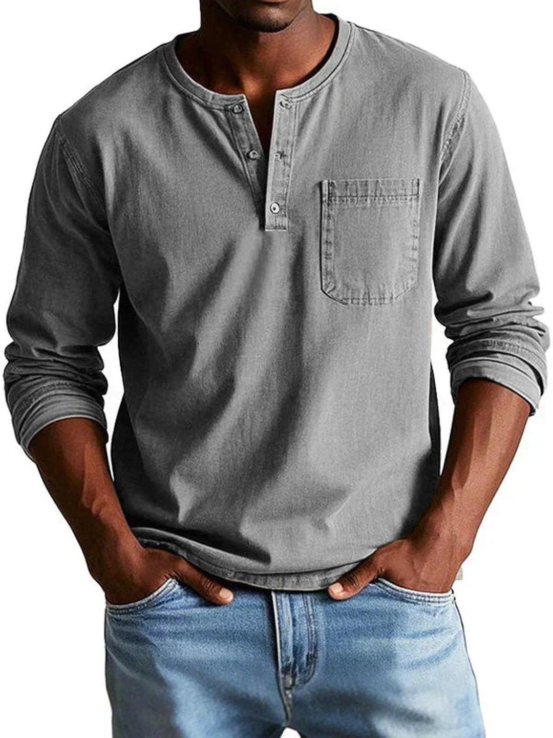 Orville | Casual Long Sleeve Henley Shirt