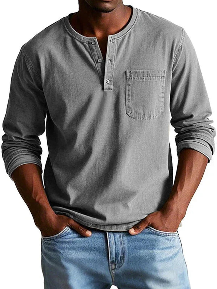 Orville | Casual Long Sleeve Henley Shirt