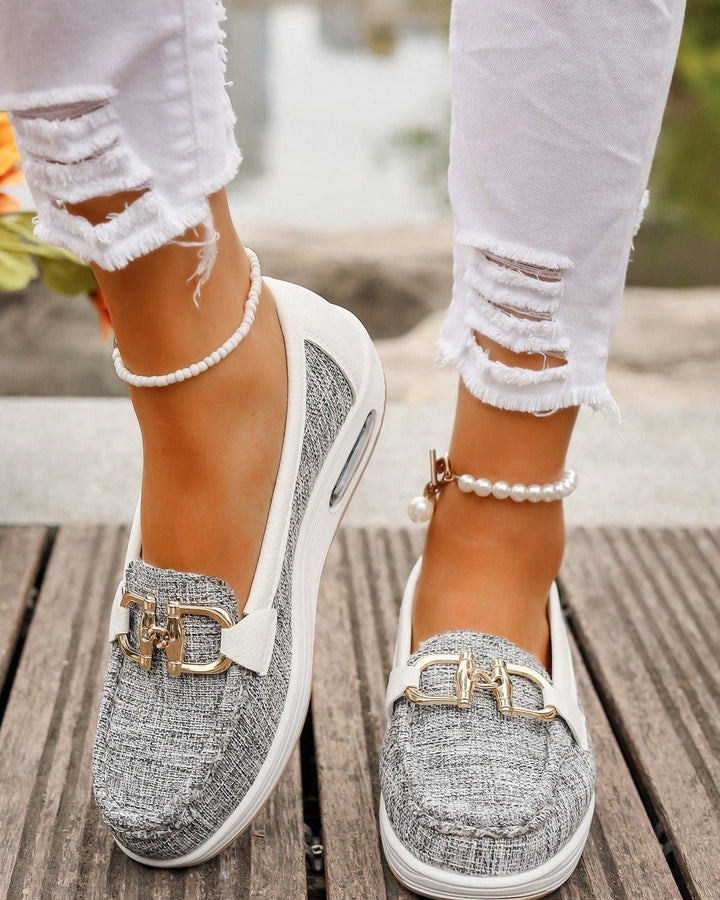 Oksana | Flat Moccasins with Buckle