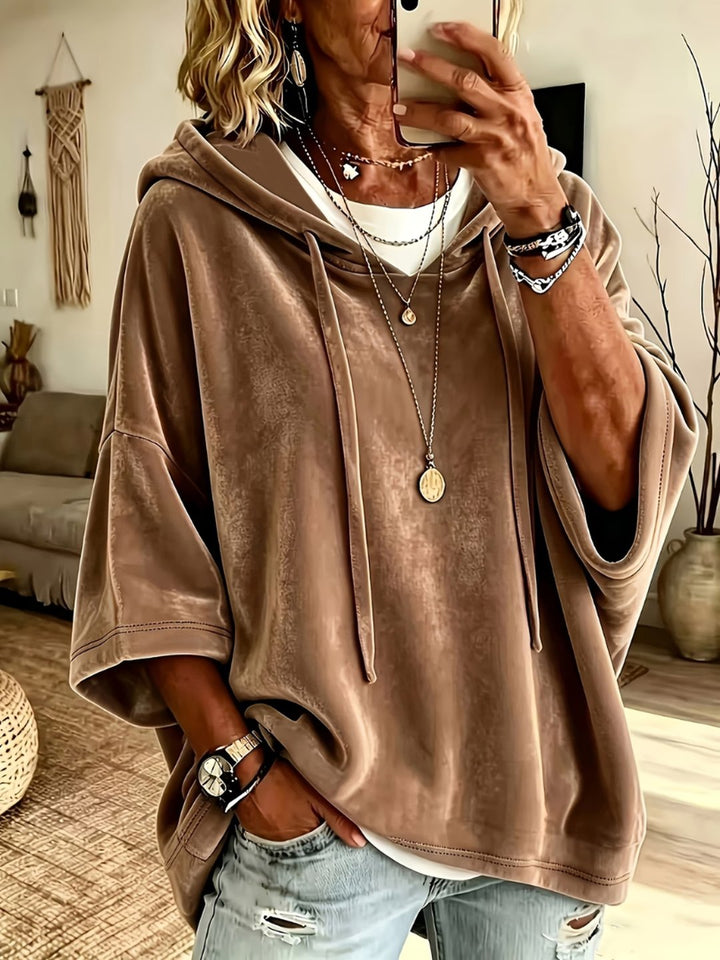 Olympia | Luxe Velvet Oversized Hoodie