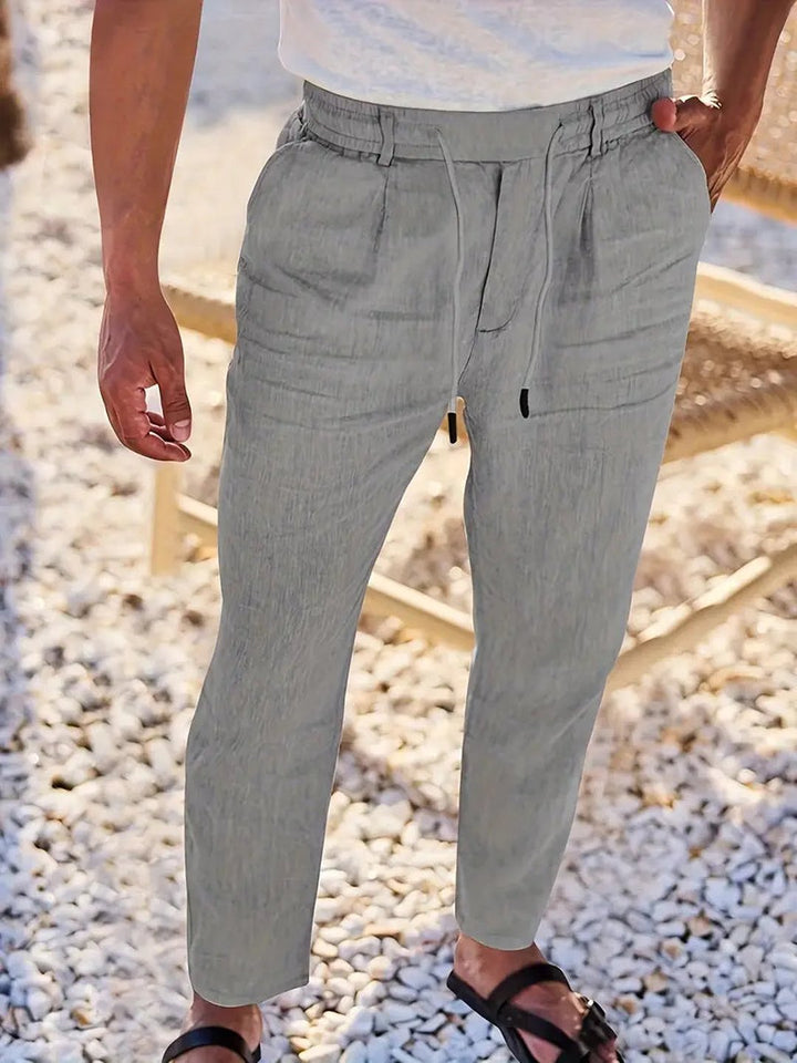 Otis | Wide Linen Drawstring Pants