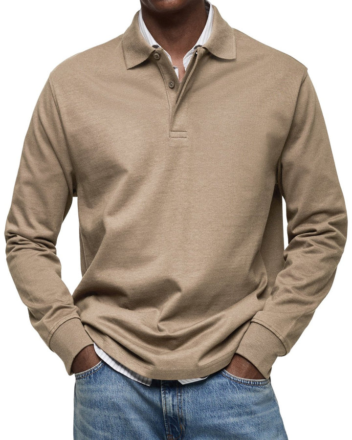 Grant | Luxury Long Sleeve Polo Shirt