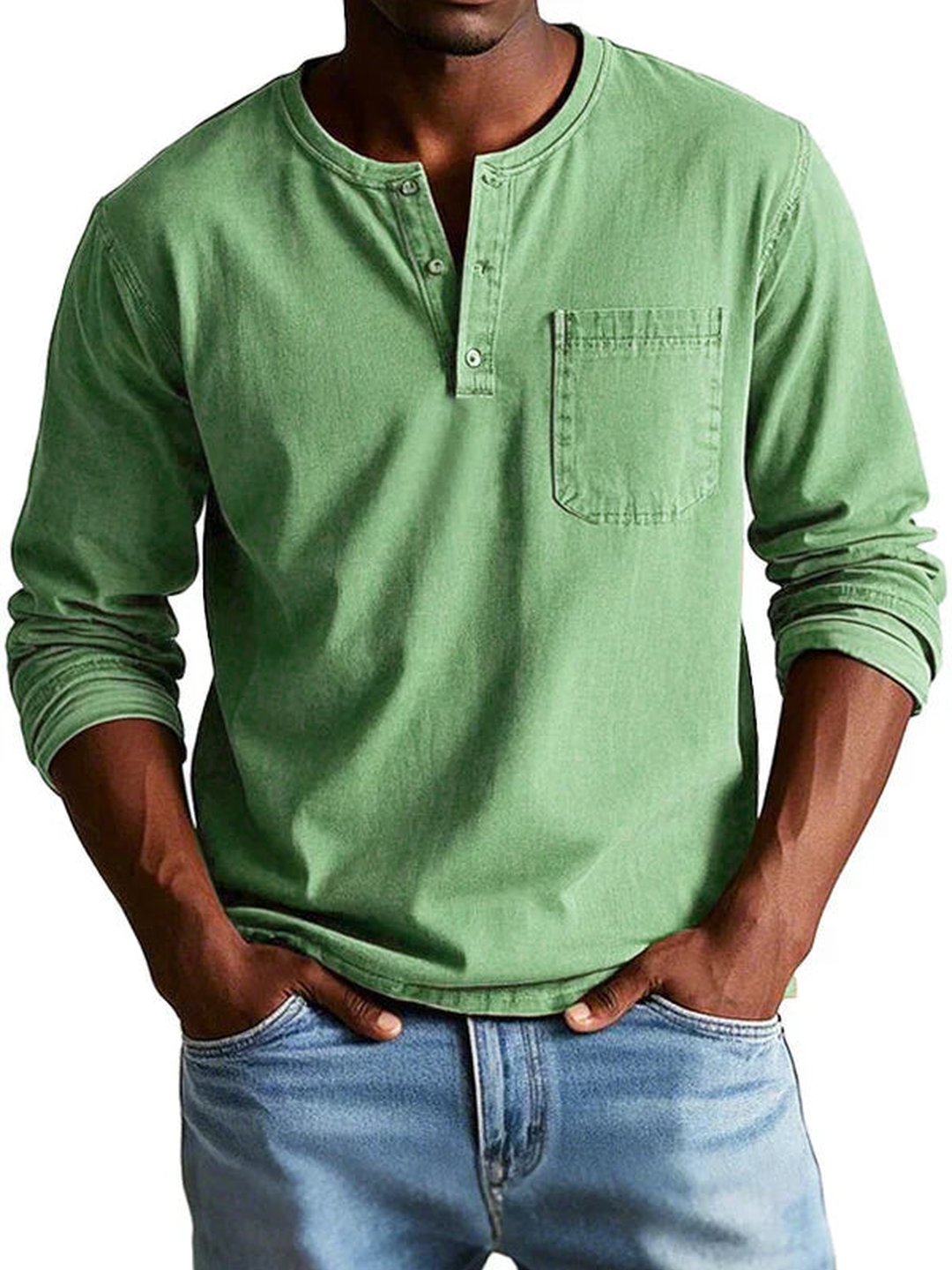 Orville | Casual Long Sleeve Henley Shirt