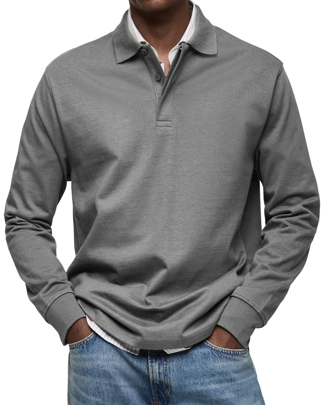 Grant | Luxury Long Sleeve Polo Shirt