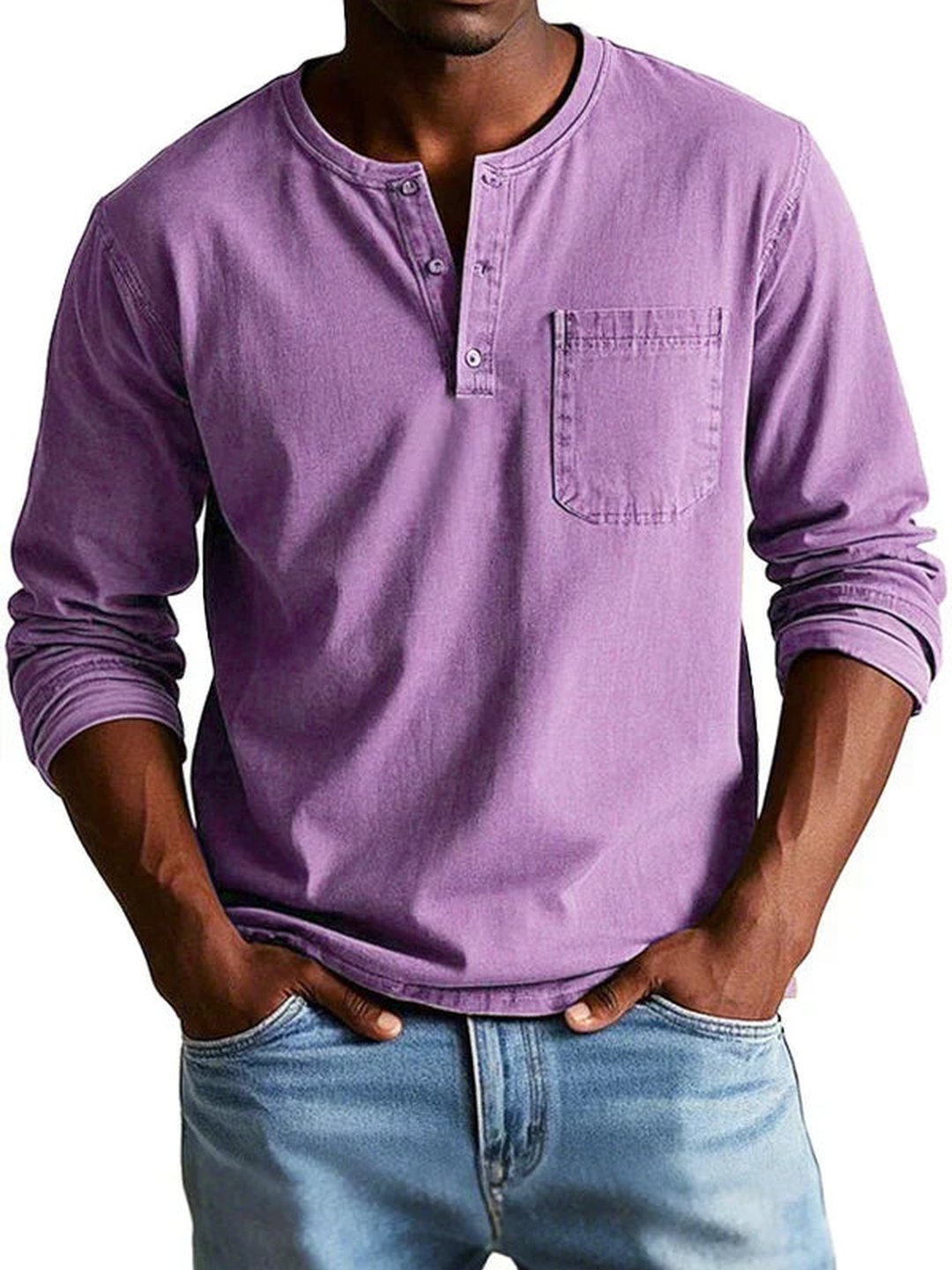 Orville | Casual Long Sleeve Henley Shirt