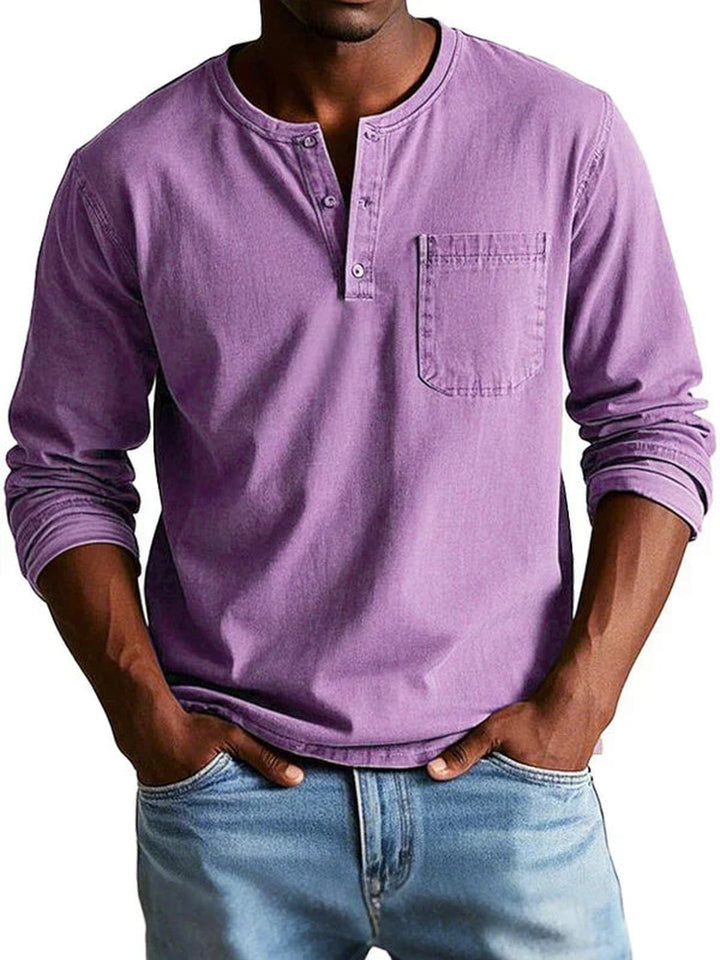 Orville | Casual Long Sleeve Henley Shirt