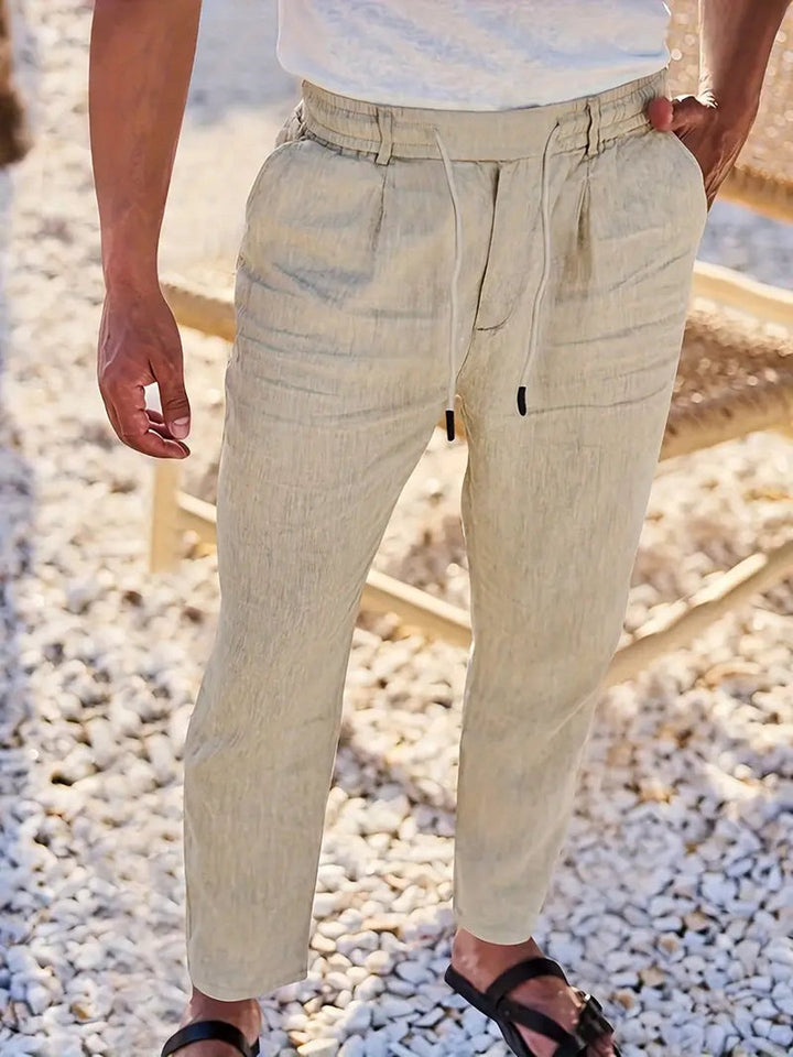 Otis | Wide Linen Drawstring Pants