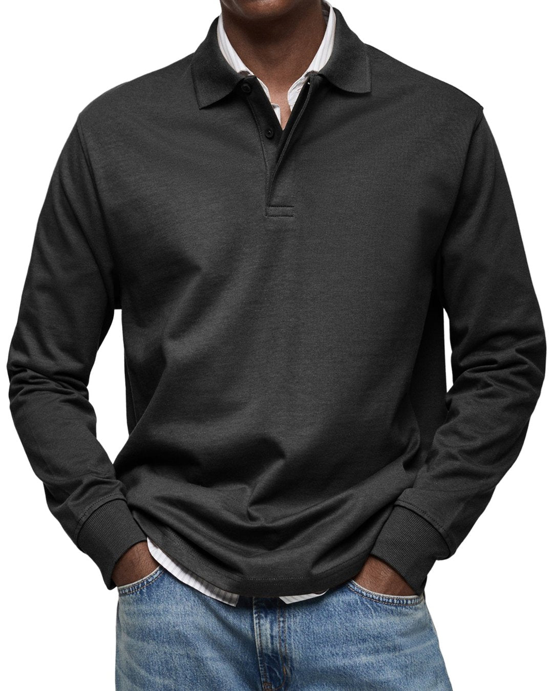 Grant | Luxury Long Sleeve Polo Shirt