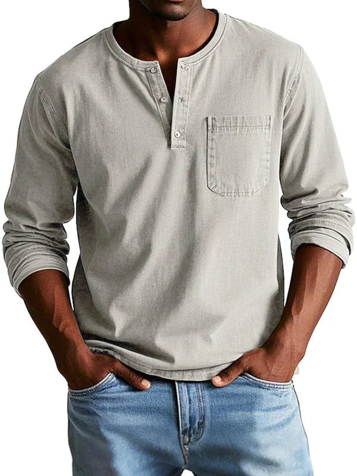 Orville | Casual Long Sleeve Henley Shirt