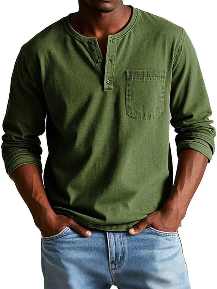 Orville | Casual Long Sleeve Henley Shirt