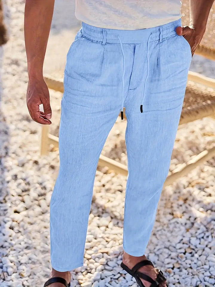 Otis | Wide Linen Drawstring Pants
