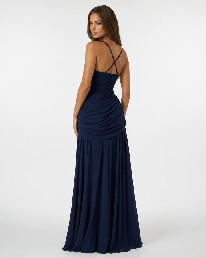 Phoebe | Maxi Dress With Ruched Square Neckline