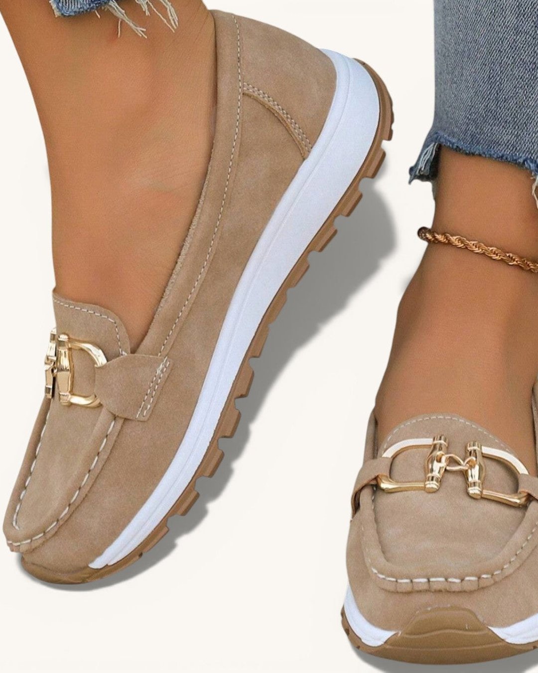 Oksana | Flat Moccasins with Buckle