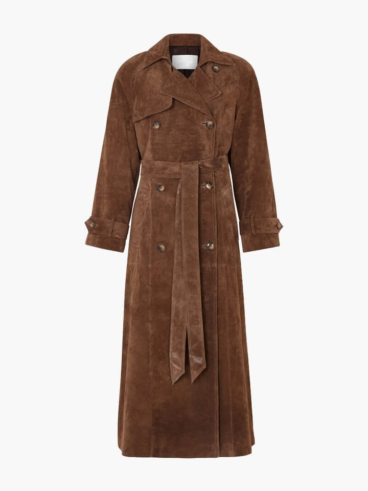Katharine | Suede trench coat