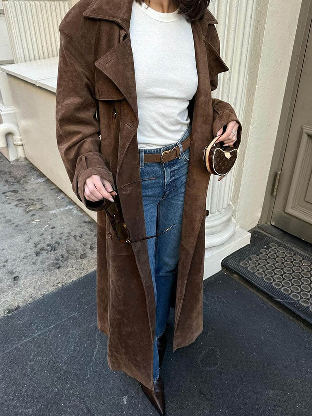 Katharine | Suede trench coat