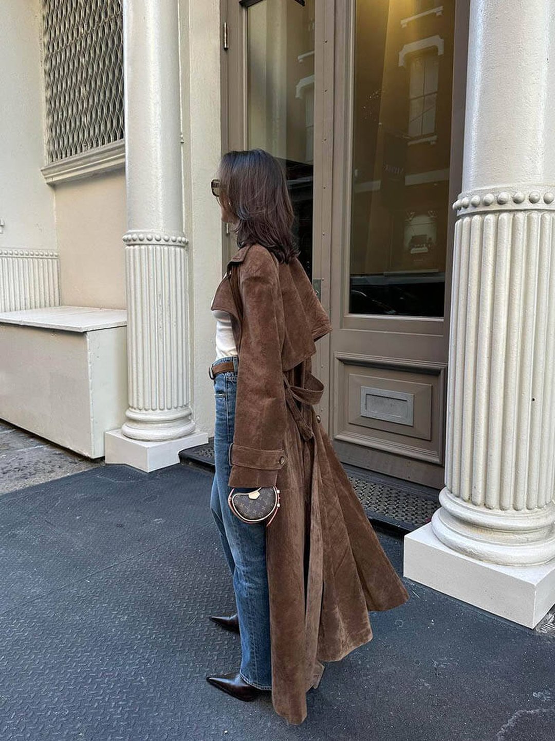 Katharine | Suede trench coat
