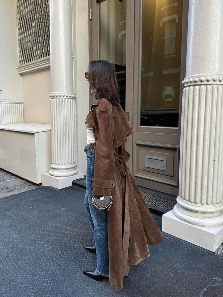 Katharine | Suede trench coat