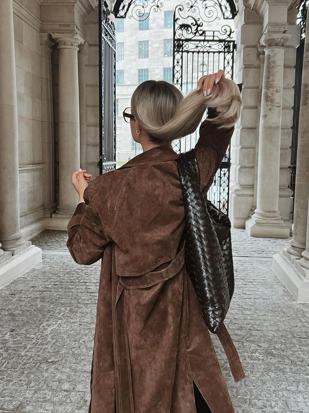 Katharine | Suede trench coat