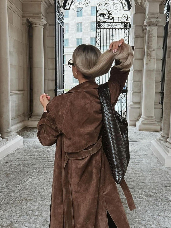 Katharine | Suede trench coat
