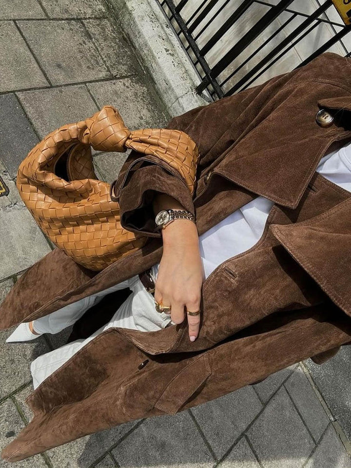Katharine | Suede trench coat