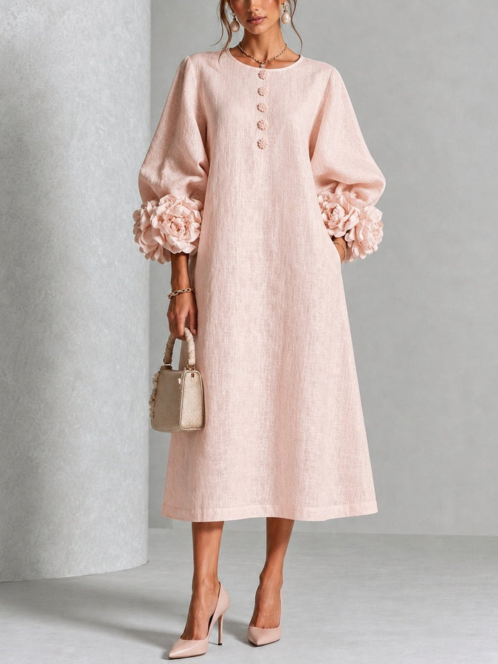 Delores | Elegant Floral Midi Dress