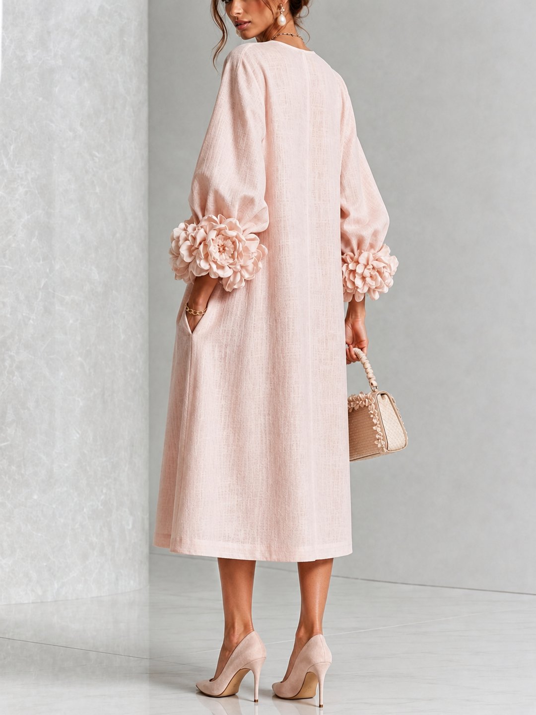 Delores | Elegant Floral Midi Dress