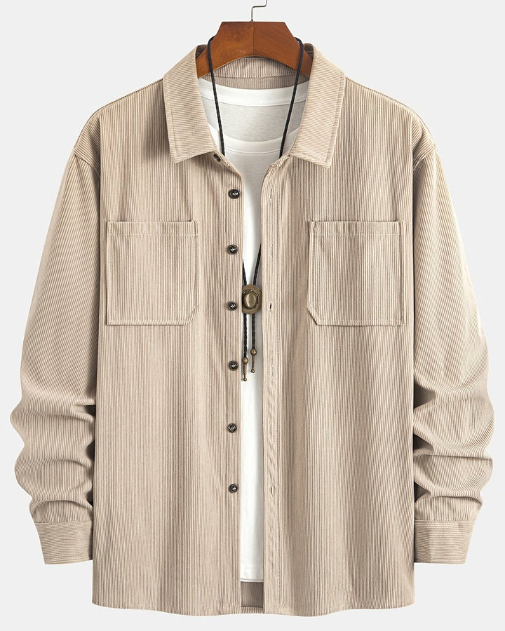 Indigo | Ribbed Textured Overshirt