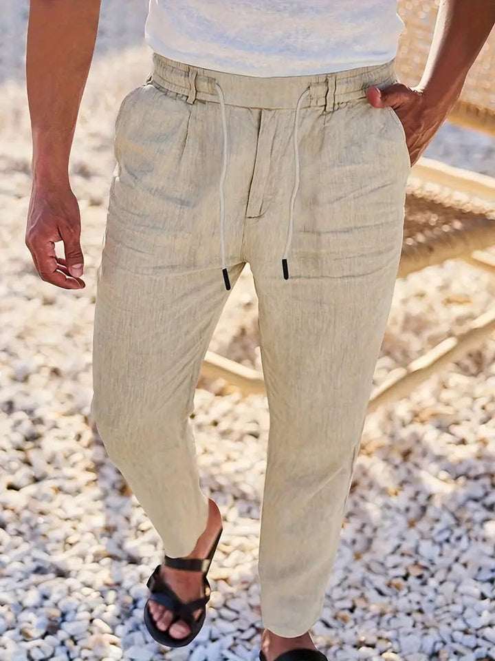Otis | Wide Linen Drawstring Pants