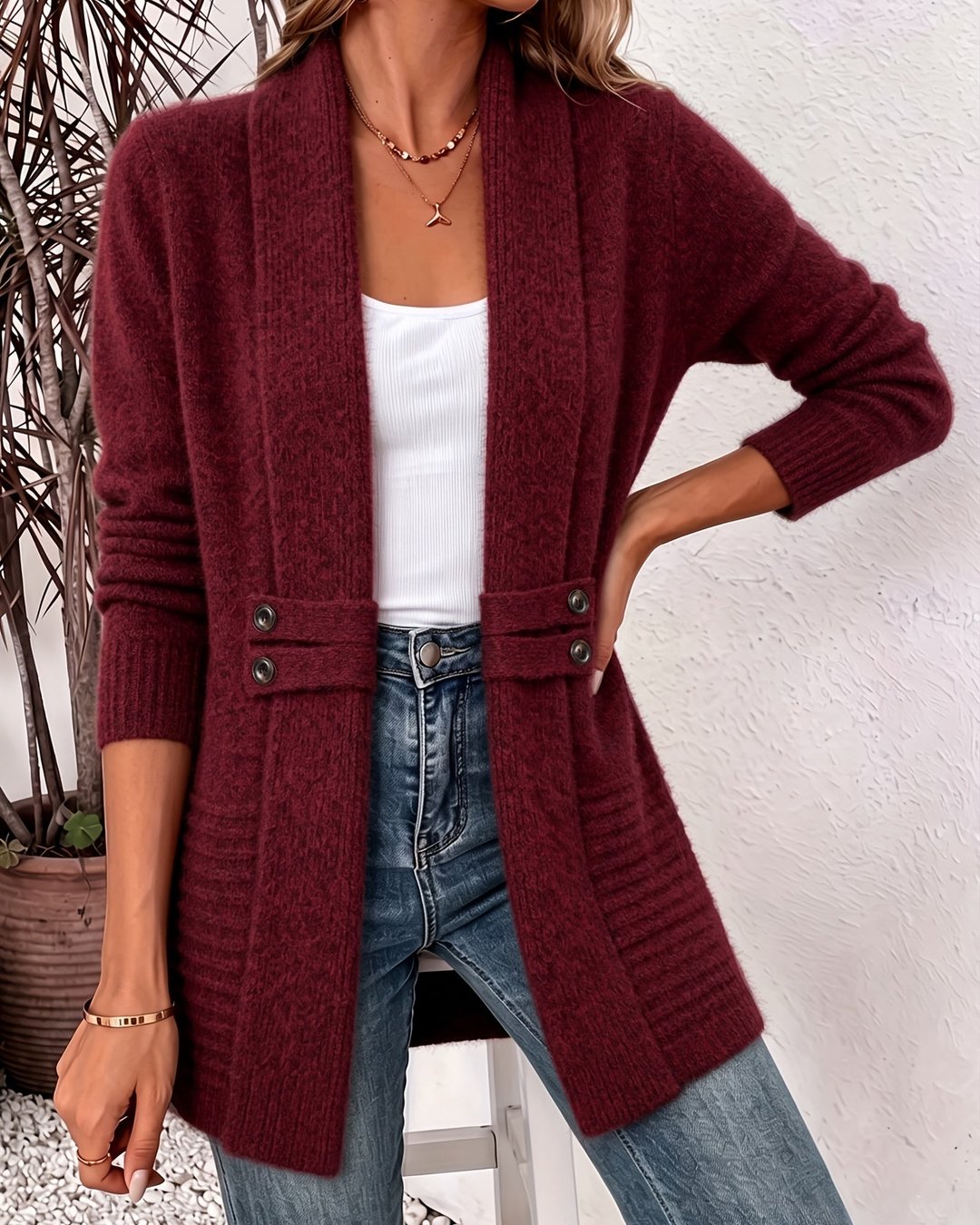 Ivanka | Elegant Women's Cardigan With Belt