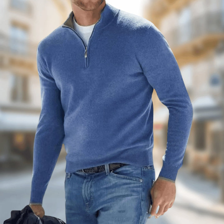 Gerard | Men's Quarter Zip Long Sleeve Sweater