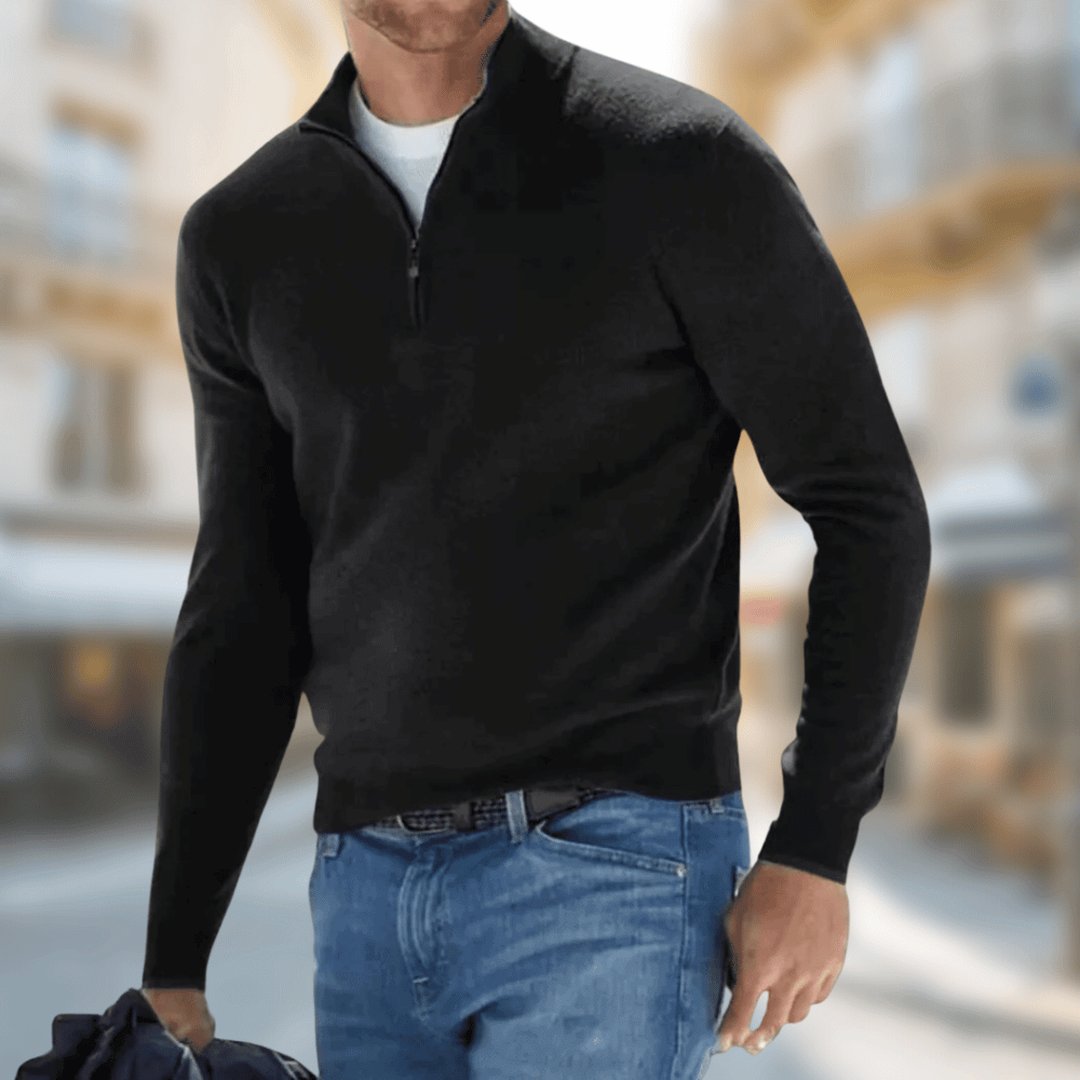 Gerard | Men's Quarter Zip Long Sleeve Sweater