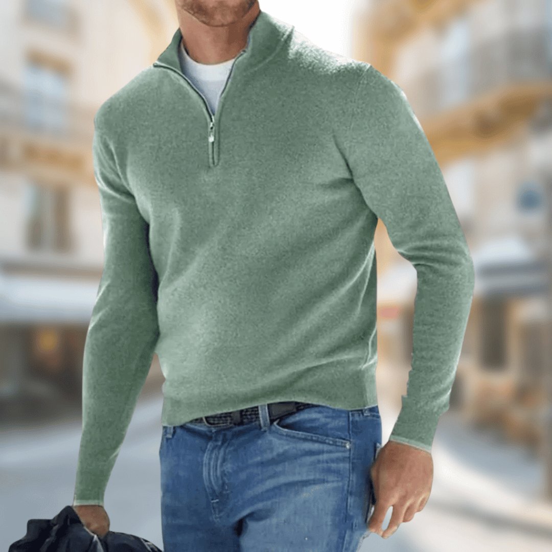 Gerard | Men's Quarter Zip Long Sleeve Sweater