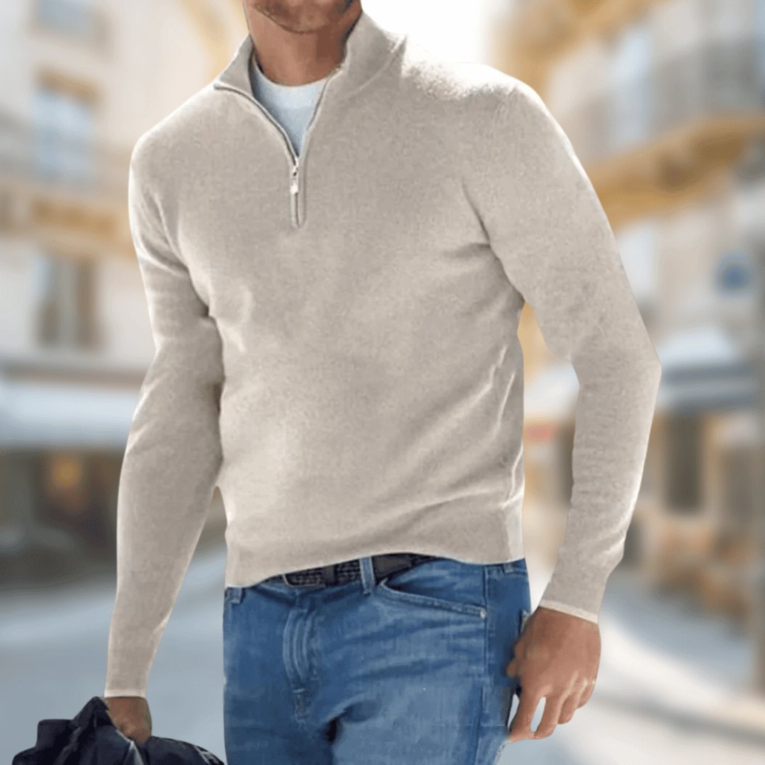 Gerard | Men's Quarter Zip Long Sleeve Sweater