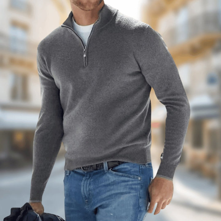 Gerard | Men's Quarter Zip Long Sleeve Sweater