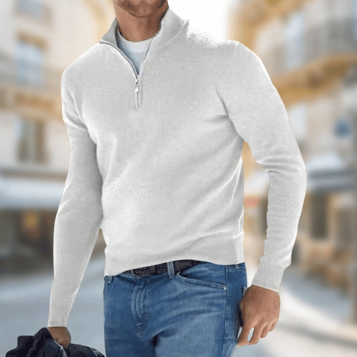 Gerard | Men's Quarter Zip Long Sleeve Sweater