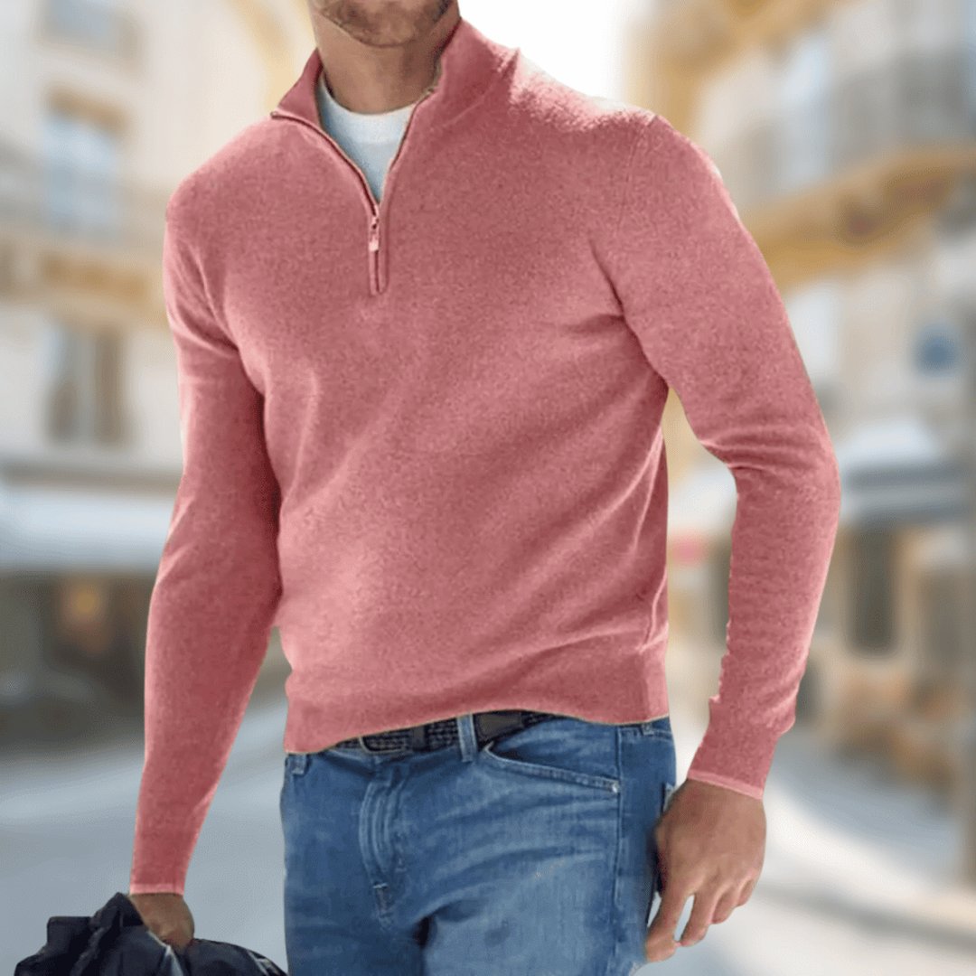 Gerard | Men's Quarter Zip Long Sleeve Sweater
