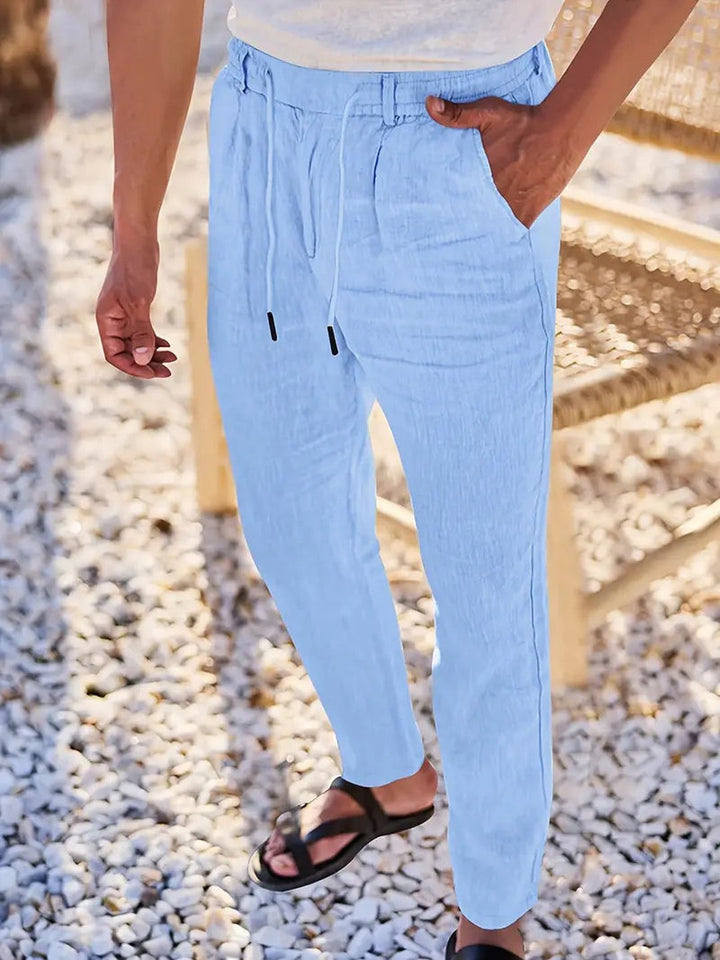 Otis | Wide Linen Drawstring Pants
